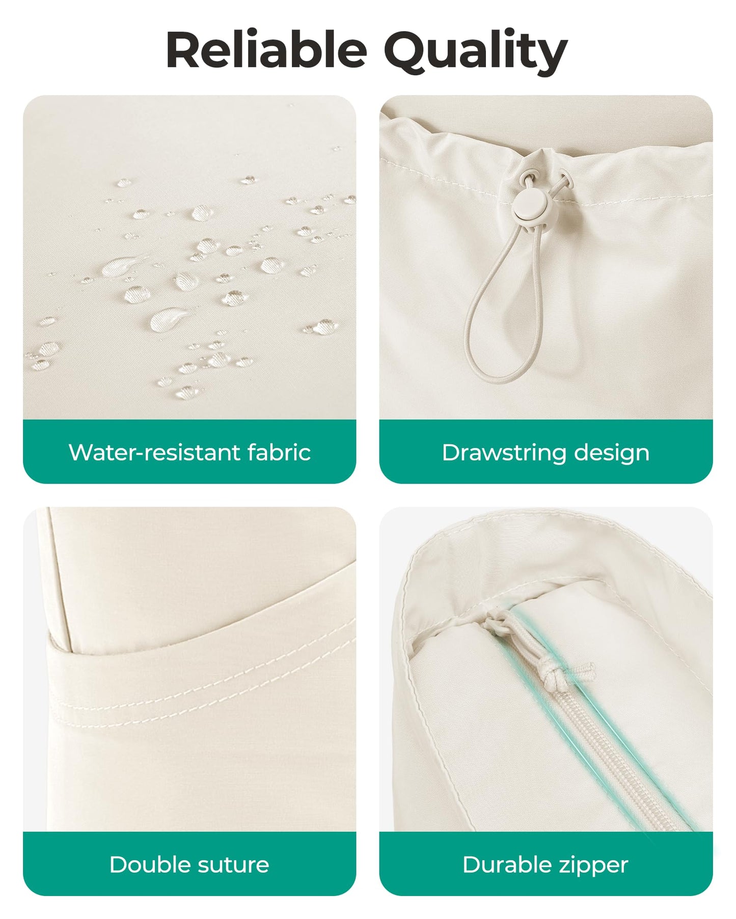 BAGSMART Foldable Tote Bag with Drawstring Bag, Large Tote Bag Shoulder Bag Top Handle Handbag for Travel, Work, Beach, Gym