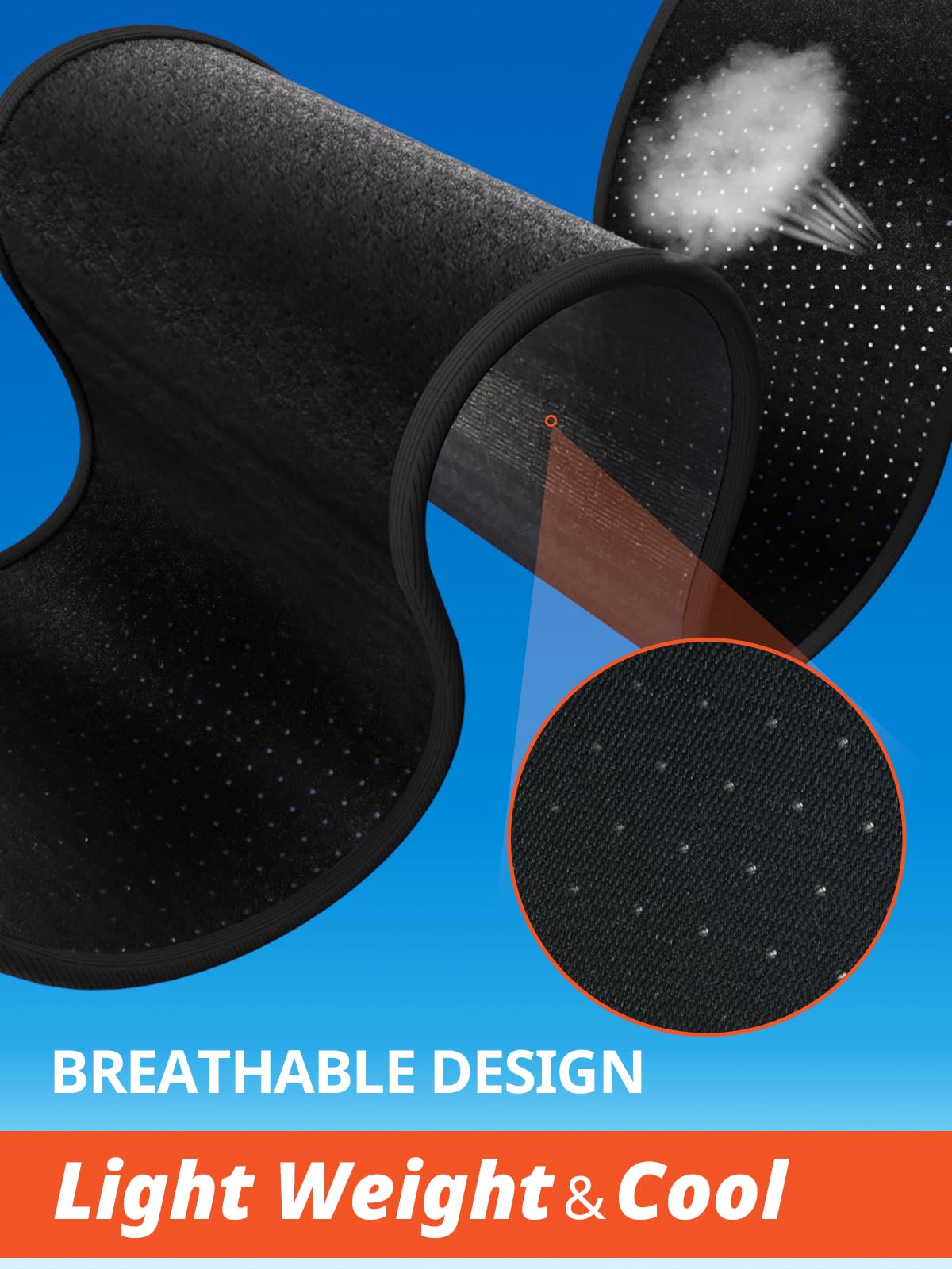 SARISUN Travel Pillow for Airplanes, Ultra-Thin Breathable Airplane Pillow Alternative, Airplane Head Strap with 3D Sleep Eye Mask, 360° Support for Long Flight, Work for Seats with Headrest, Black