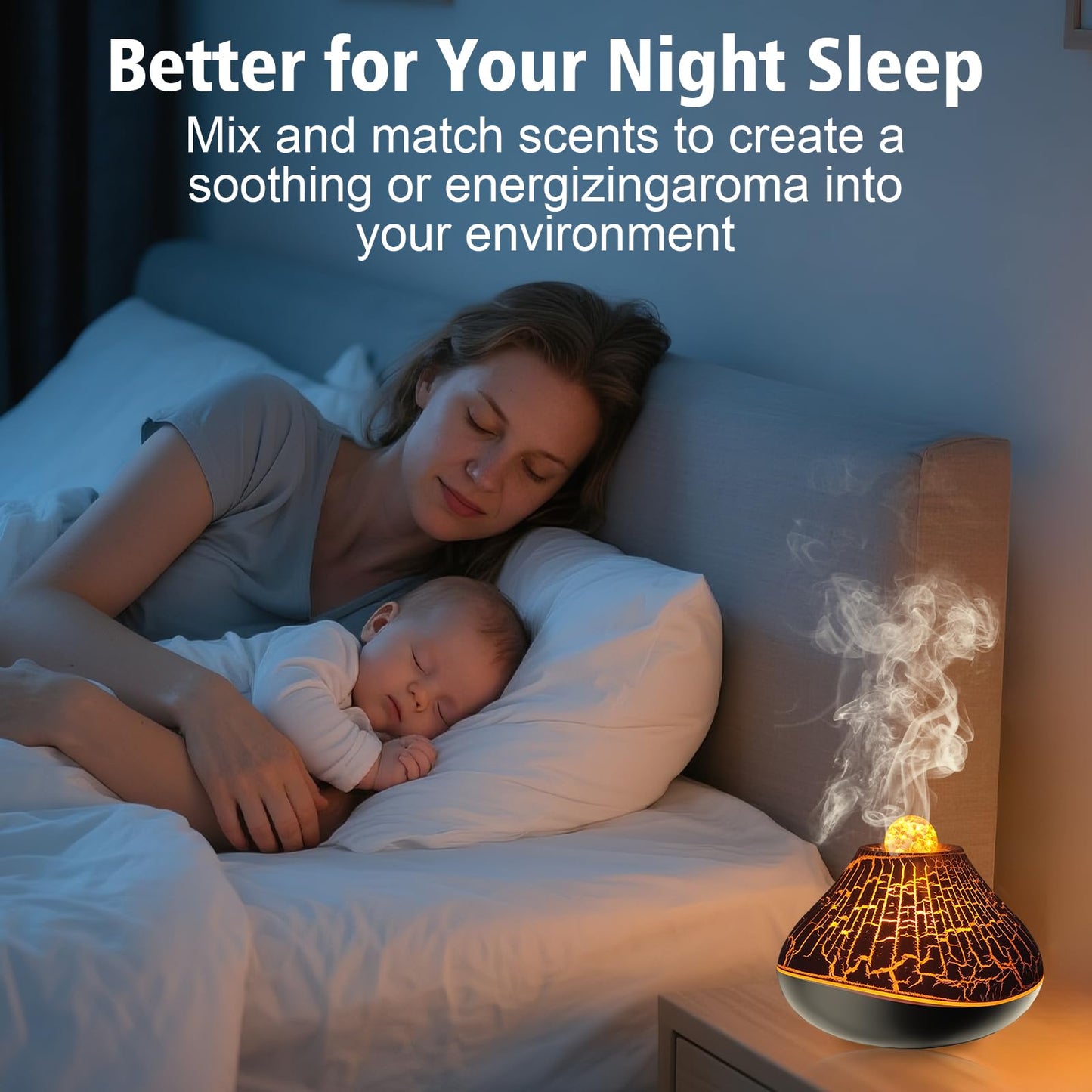 Essential Oil Diffusers for Home, 160ml Small Aromatherapy Diffuser with Auto Shut-Off Home Fragrance Aroma Diffuser with 7 LED Color Night Light Mini Humidifiers for Bedroom