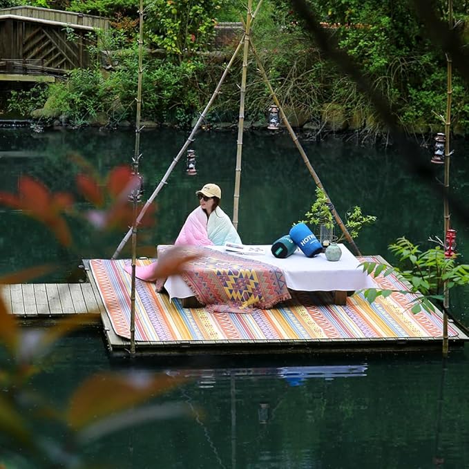 Camping Blanket,Puffy Blanket Lightweight Packable Camping Blanket Outdoor Blanket for Camping,Traveling, Stadium, Hiking, Picnics