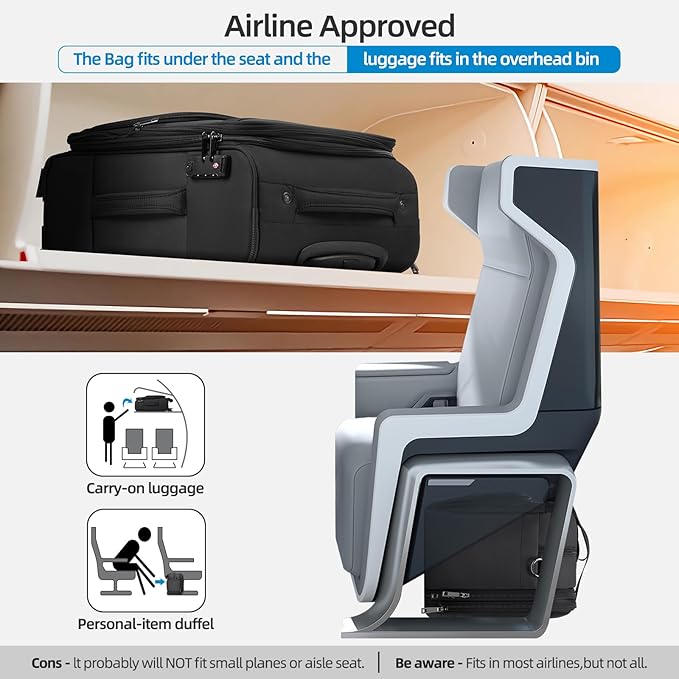 Carry-On Luggage Travel Duffel Bag Carry on Bag Underseat for Airplanes, Sports Gym Bag with Shoulder Strap, Weekender Overnight Bag for Women and Men,Blue