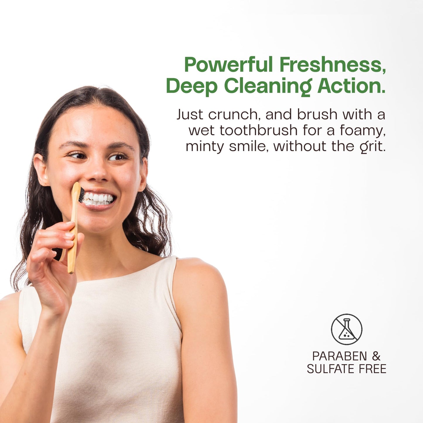 Kaylaan Toothpaste Tablets with Fluoride & Xylitol | Whitening, Sensitivity Relief & Enamel Remineralization | Chewable, Plastic-Free, Travel-Friendly - Mint, 180 Count (2 x 90), Made in USA