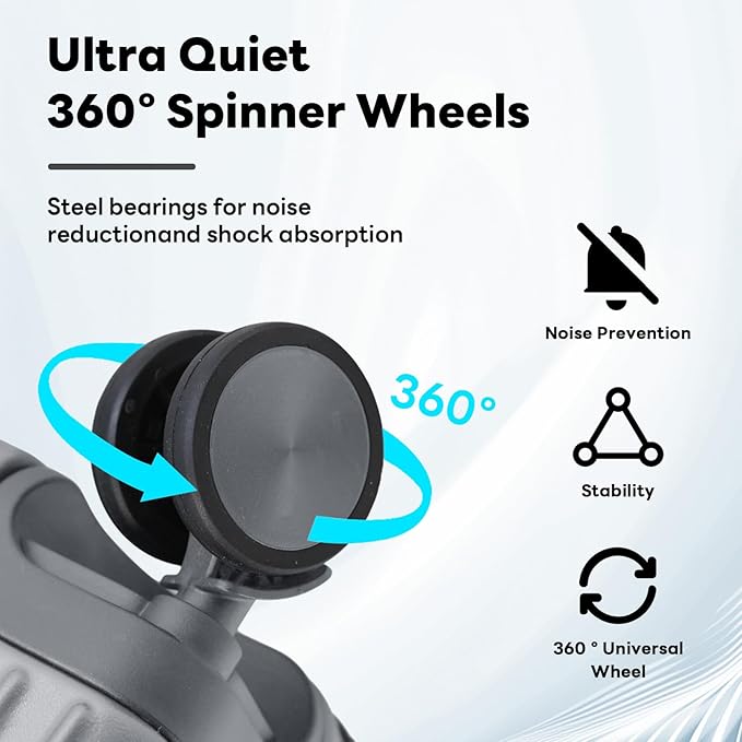 22 inch carry on luggage Durable Suitcase with Cup Phone Holder USB Port Aluminium Frame Carry on Luggage with 8 Double Spinner Wheels TSA Lock Suitcase with Cup Holder Carry On Luggage with USB Port