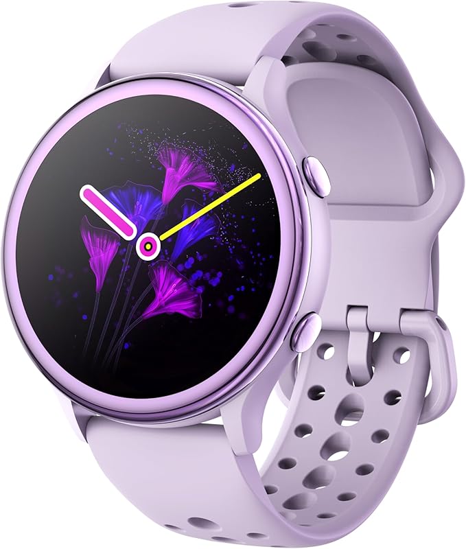 KEEPONFIT Smart Watches for Women, Fitness Tracker with Heart Rate & SpO2 Monitor, IP67 Waterproof Activity Tracker for Men & Women, Smart Sports Watch for Android & iOS (Purple)