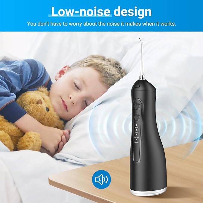 Betterchoi Water Flossers for Teeth, Portable Cordless Water Dental Flosser Teeth Pick, Oral Irrigator – 4 Cleaning Modes, 1800 Pulses, IPX7 Waterproof, USB Type-C Charging for Home Travel, Black