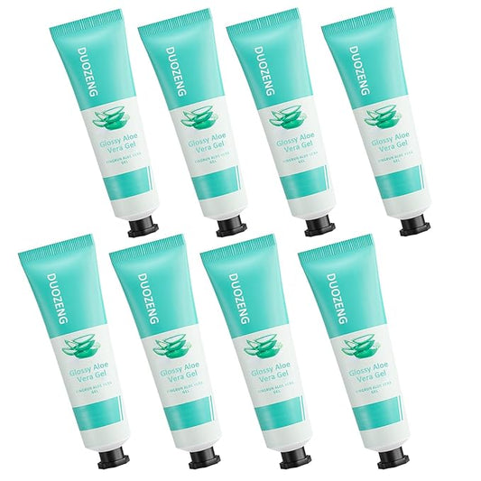 8PCS Aloe Vera Gel for Face,Hydrating Refreshing Aloe Vera Gel for Sunburn Relief,Travel Size Non-sticky Aloe Vera Face Moisturizer,Fast Absorbing After Sun Lotion Aloe Gel Moisturizer
