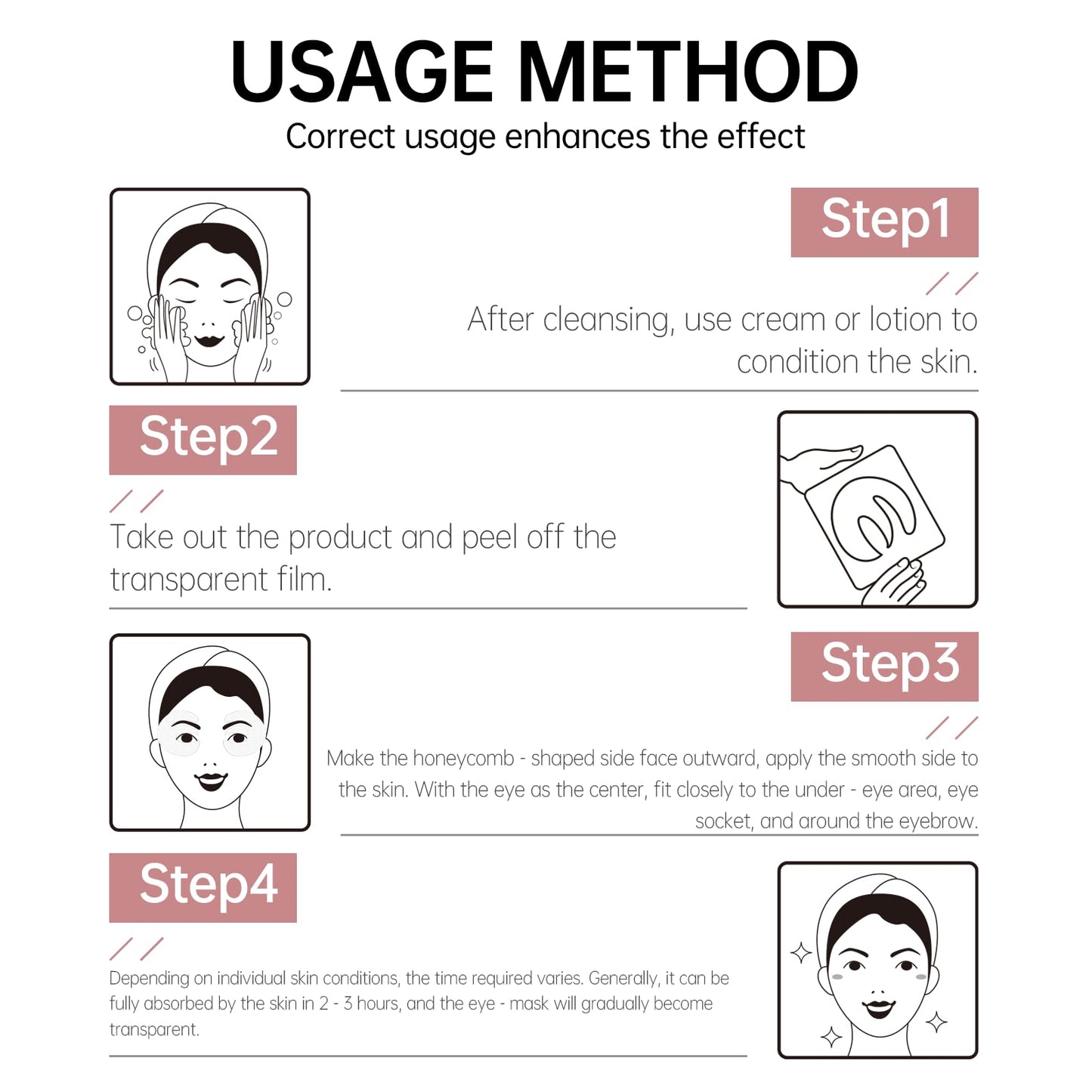 Novoy 15 Pairs Bio-Collagen Real Deep Eye Patches - 6-in-1 Retinol Overnight Eye Patches for Dark Circles, Puffiness & Wrinkles | 2% Caffeine+Hyaluronic+Niacinamide, Korean Popular Eye Mask - ROSE