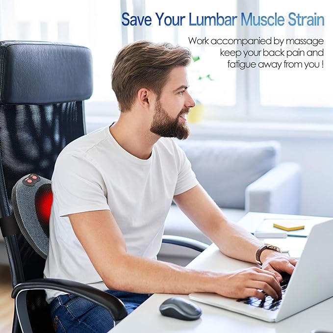 Papillon Neck Massager,Shiatsu Electric Back Massager with Heat,Neck Back Pain Relief Gifts for Mom/Dad/Women/Men,Deep Tissue Kneading Massage Pillow for Shoulder,Legs,Foot,Body Muscle Fatigue Relief