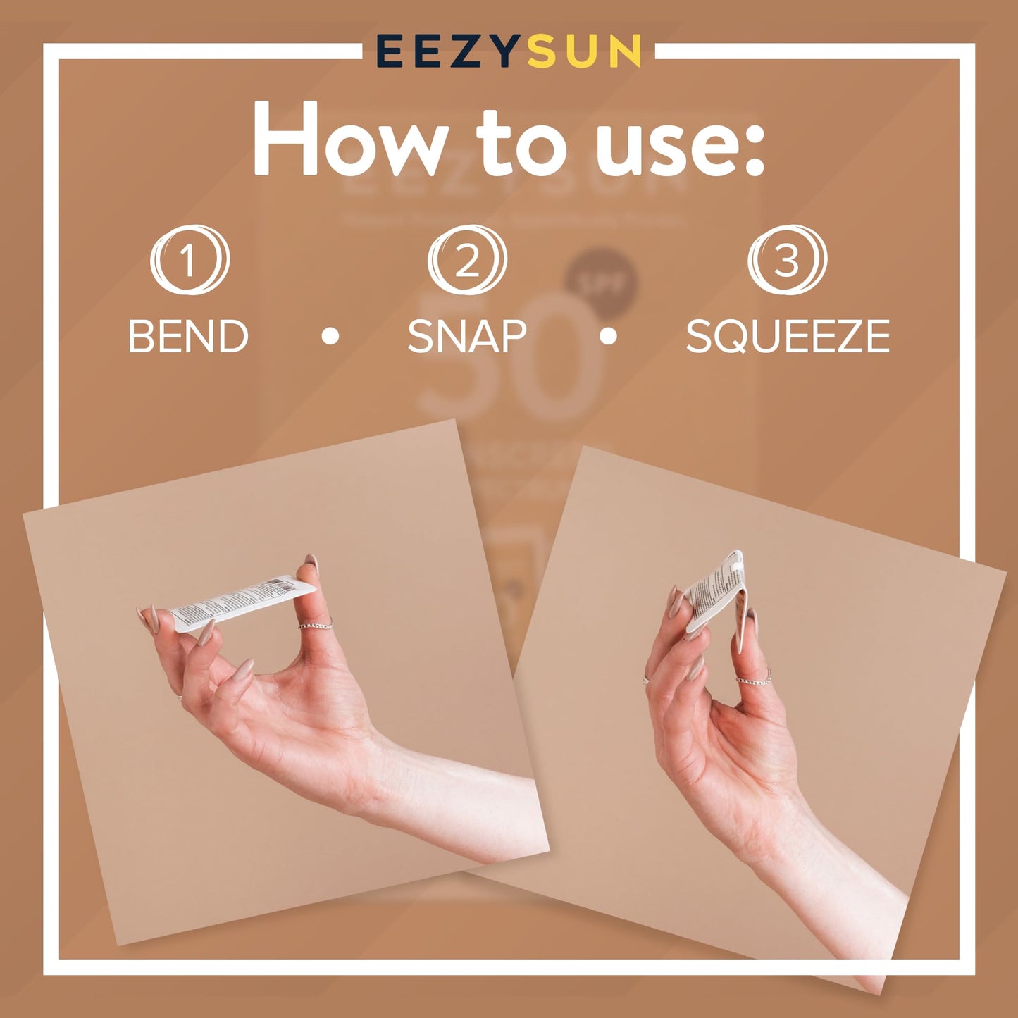 Mineral SPF 50 Travel Size Sunscreen Snap Packets 10pk - Infused with Aloe Vera - Vegan & Reef-Safe - Broad Spectrum - Non-Oily & Natural with UVA/UVB Protection, 0.27 FL OZ per packet