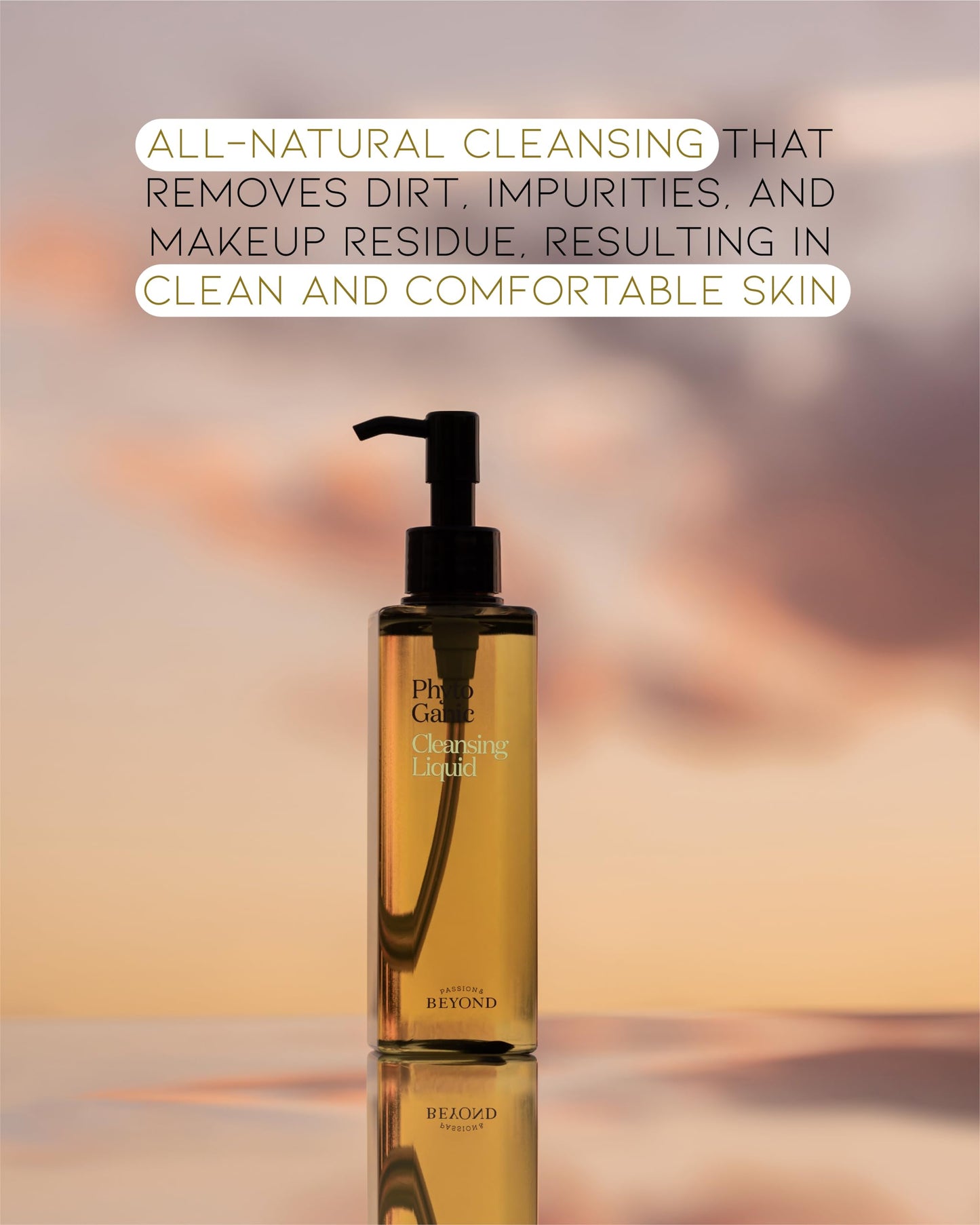 BEYOND Phytoganic (Cleansing Liquid, 6.8fl oz) - Vegan Formula Korean Skin Care. Gentle All-in-One Face Wash with Smooth Finish, Clean Herbs, Phyto-Biome