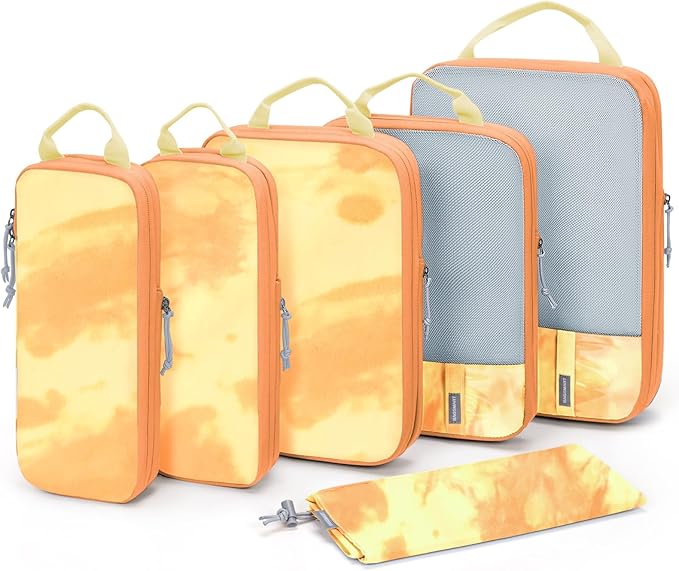 BAGSMART 6 Set /4 Set/2 Set Compression Packing Cubes for Travel, Lightweight Luggage Organizer Bags, Durable Space Saver Bags Travel Essentials