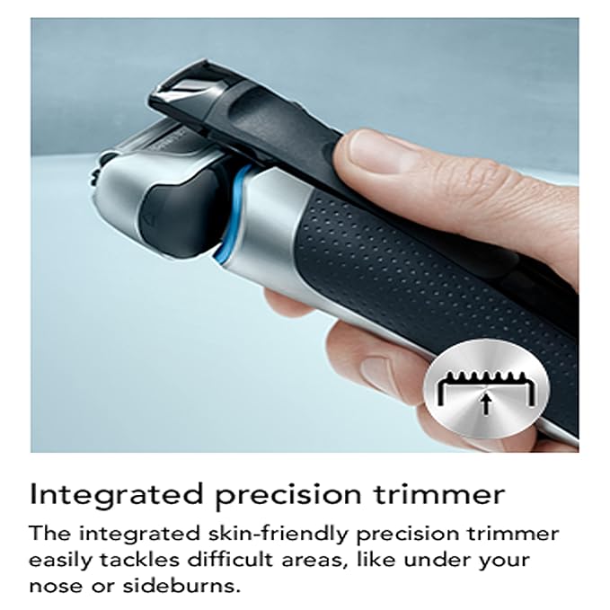 Braun Series 8 8330s Next Generation, Electric Shaver for Men, Rechargeable and Cordless Razor, Silver, Fabric Travel Case, Wet and Dry, Foil Shaver