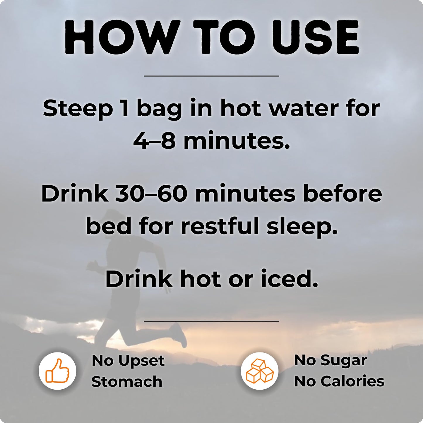 Rest &  Recover Sleep Tea by Long Run Co. – Caffeine‑Free Herbal Tea with Melatonin (25 Tea Bags) – All Natural, Better Sleep & Recovery, Wake Up Refreshed [3mg Melatonin, Mint Cookie]