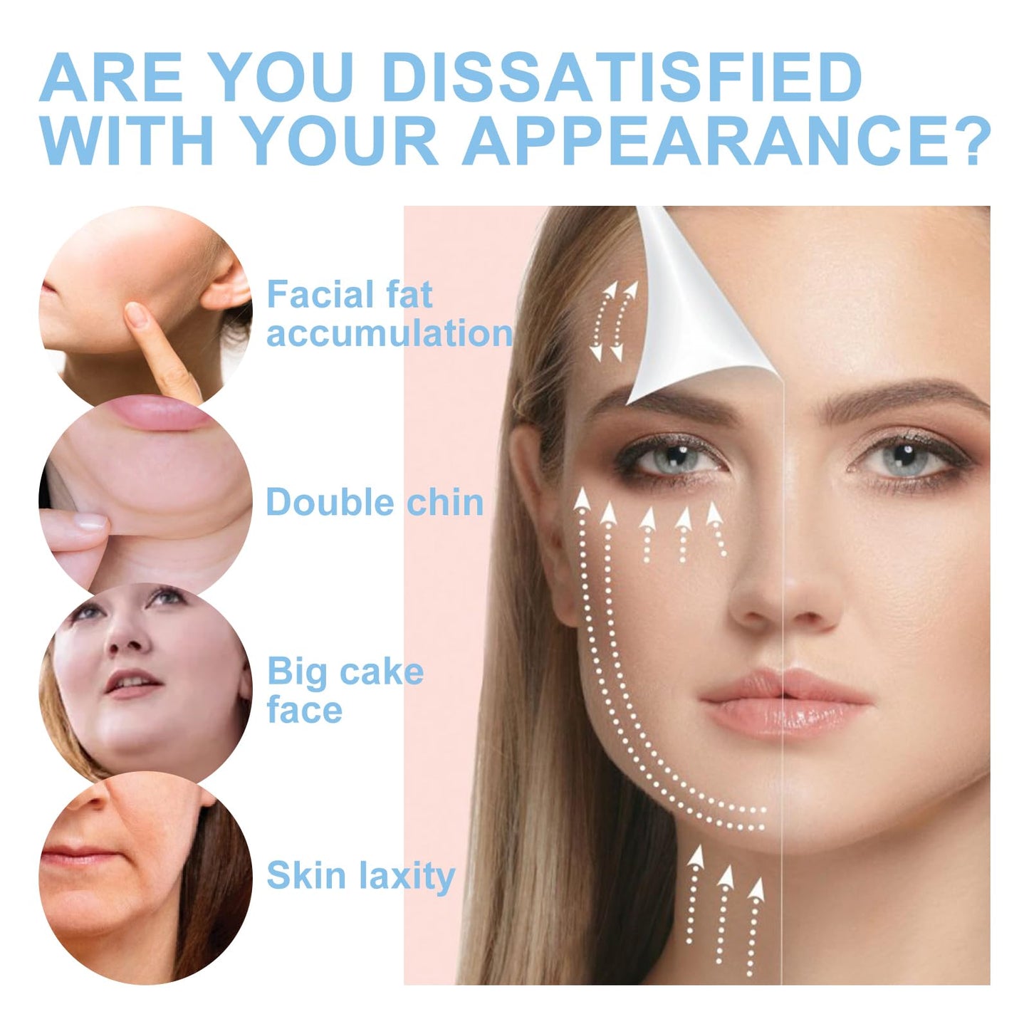 Felico V Line Lifting Mask, 5 Pcs V-Shaped Face Mask, Hydrogel Collagen Mask with Aloe Vera, Neck Tightening Tape Patch Jawline Contour Firming Band, Creating V-shaped Face Full of Vitality