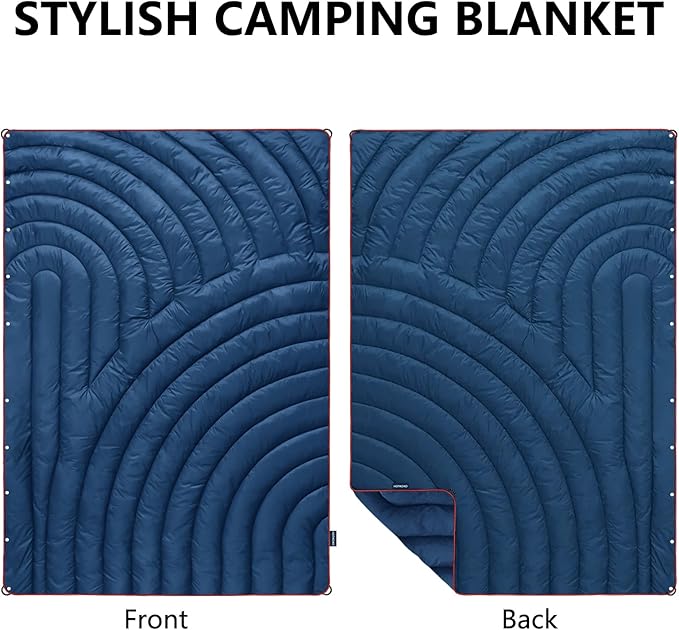 Camping Blanket,Puffy Blanket Lightweight Packable Camping Blanket Outdoor Blanket for Camping,Traveling, Stadium, Hiking, Picnics