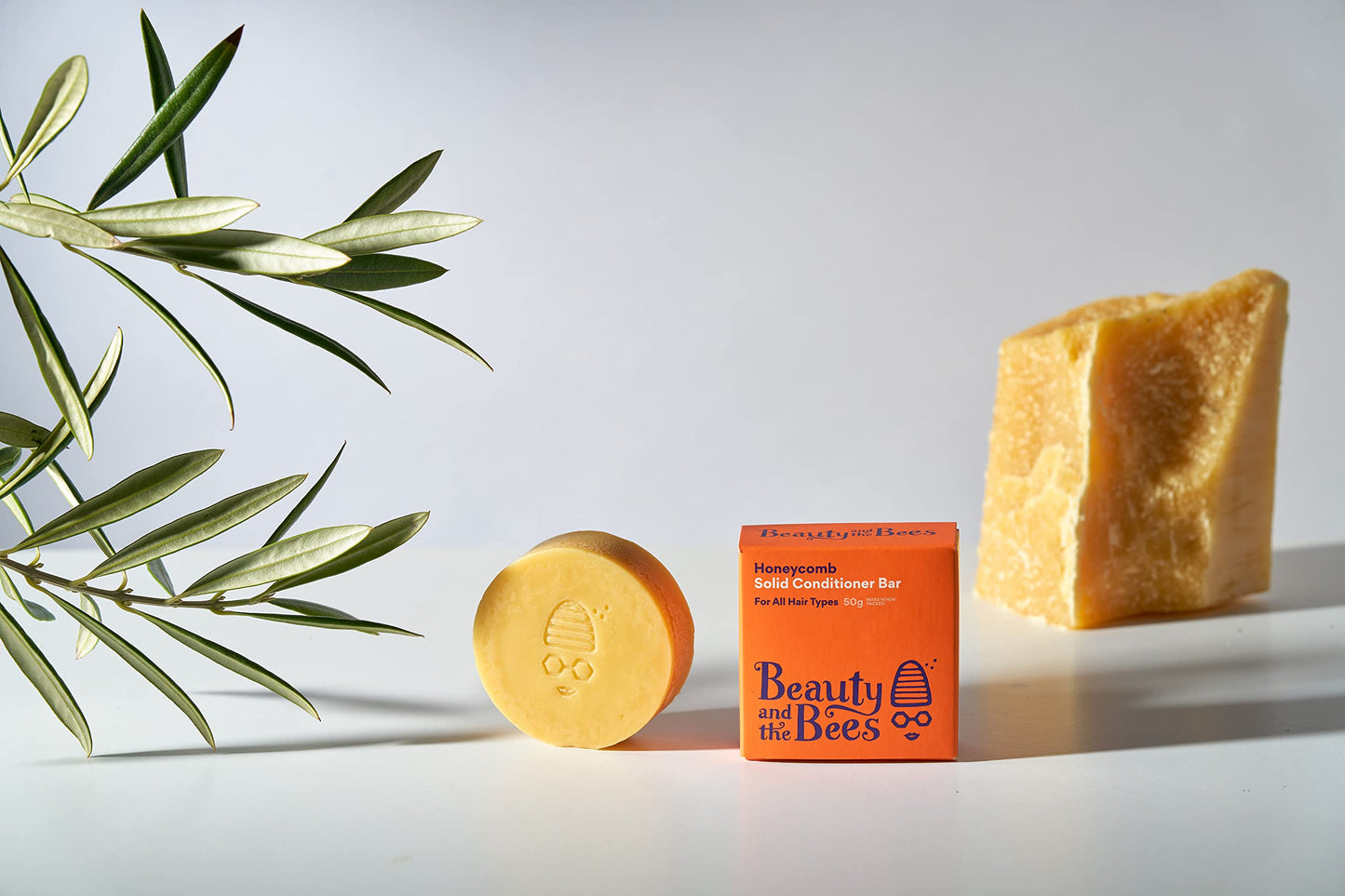 Beauty and the Bees Honeycomb Conditioner Bar for All Hair Types - All Natural Ingredients - Tasmania Australia, 1.7 oz