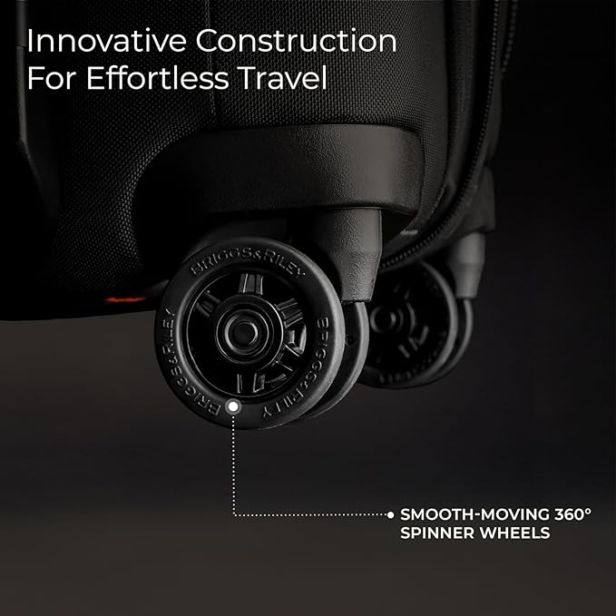 Briggs & Riley Cabin Spinner - Carry On Luggage for Travel, Suitcases with Wheels, Softside Rolling Bag for Men & Women, Fits Under Plane Seat, Telescoping Handle - ZDX Collection, Canyon