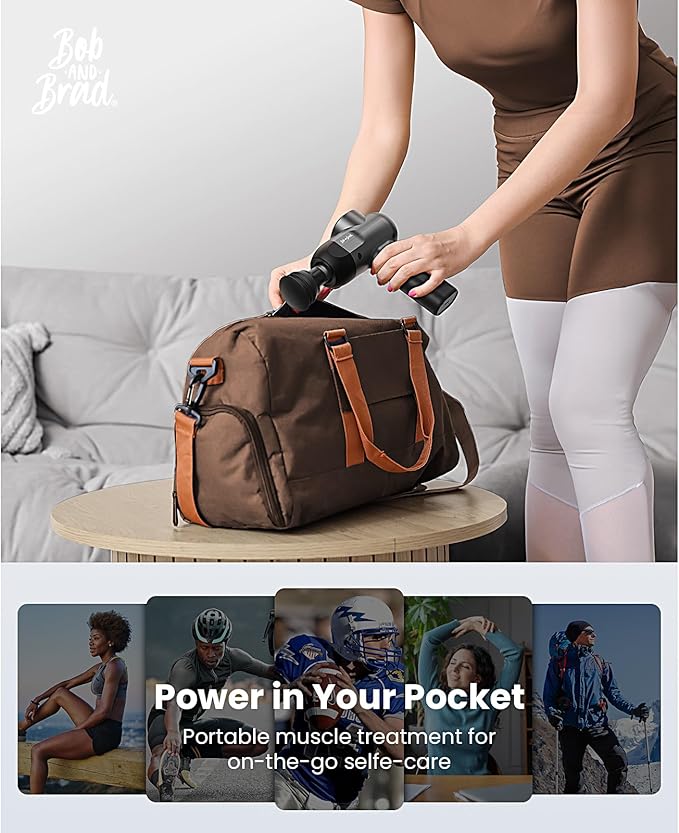 BOB AND BRAD C2 Max Massage Gun with Metal Head, Massager Gun Deep Tissue, Electric Back Massagers for Professional Athletes Home Gym, Muscle Massage Gun, FSA and HSA Eligible