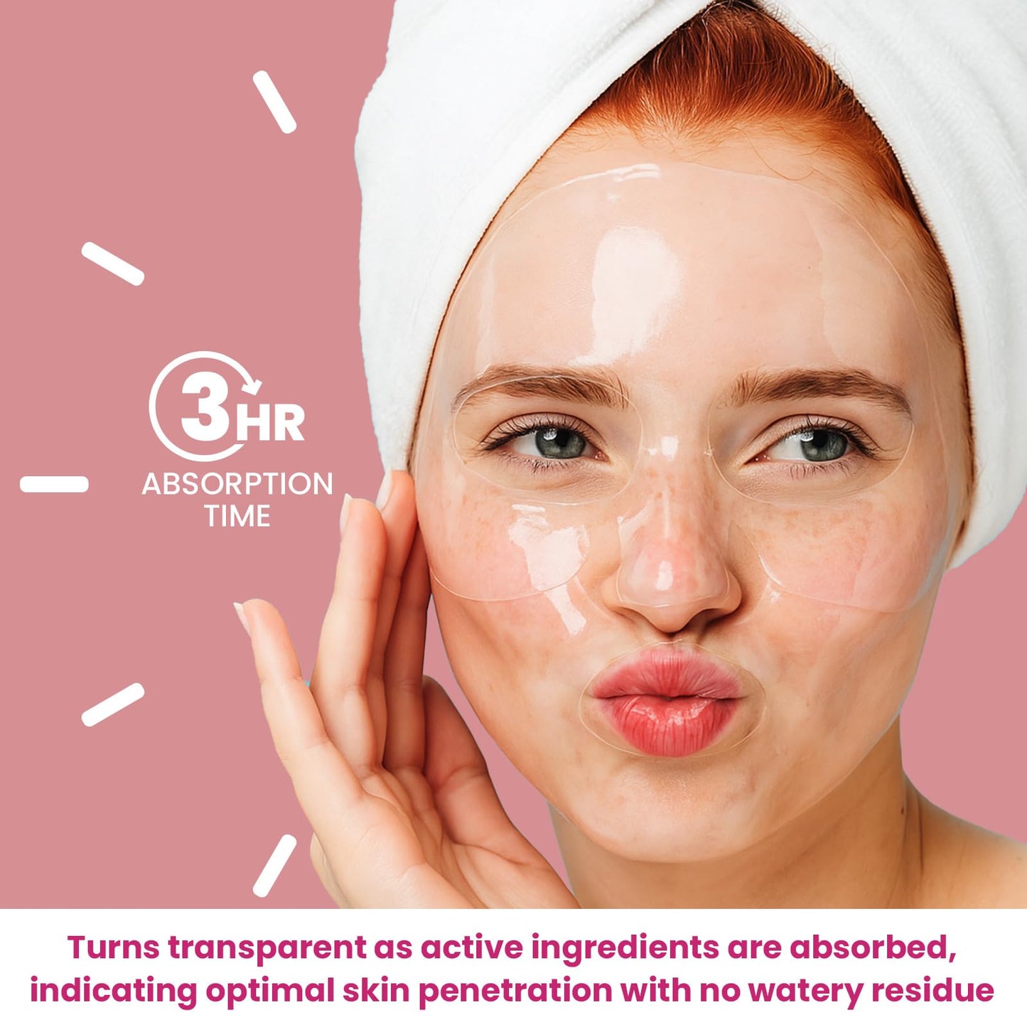 Overnight Collagen Face Mask, Hydrogel & Low Molecular Deep Collagen Mask, Glass Skin Face Mask, Collagen Mask Overnight + Firming & Elasticity, Hydrating Face Masks 34g*4ea, Face Masks Skincare Pack