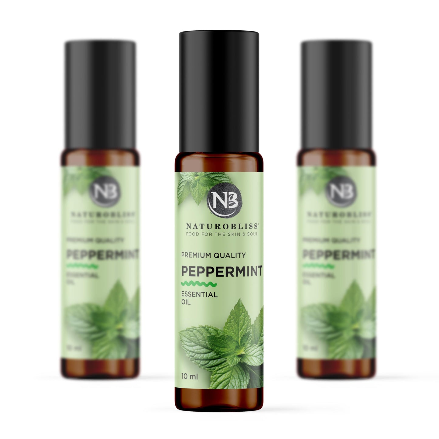 NaturoBliss Peppermint Essential Oil Roll-On, 10 ml