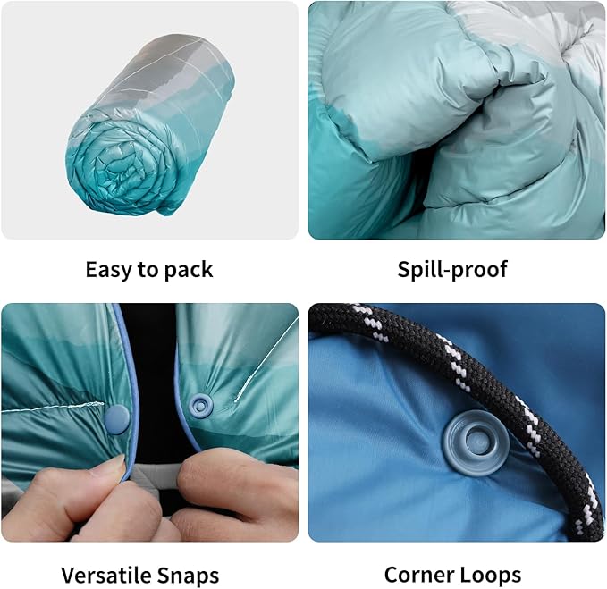 Camping Blanket, Packable Puffy Blankets Lightweight Windproof Waterproof for Outdoors,Hiking, Backpacking,Beach,Car,Picnic,Stadium