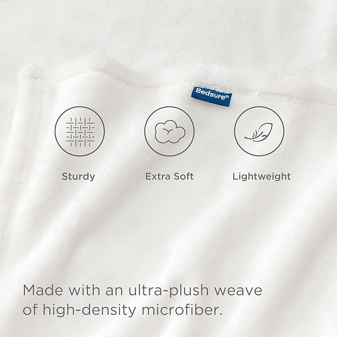 Bedsure GentleSoft Fleece Blankets King Size White - Bed Blanket Soft Lightweight Plush Cozy Fuzzy Luxury Microfiber, 108x90 inches