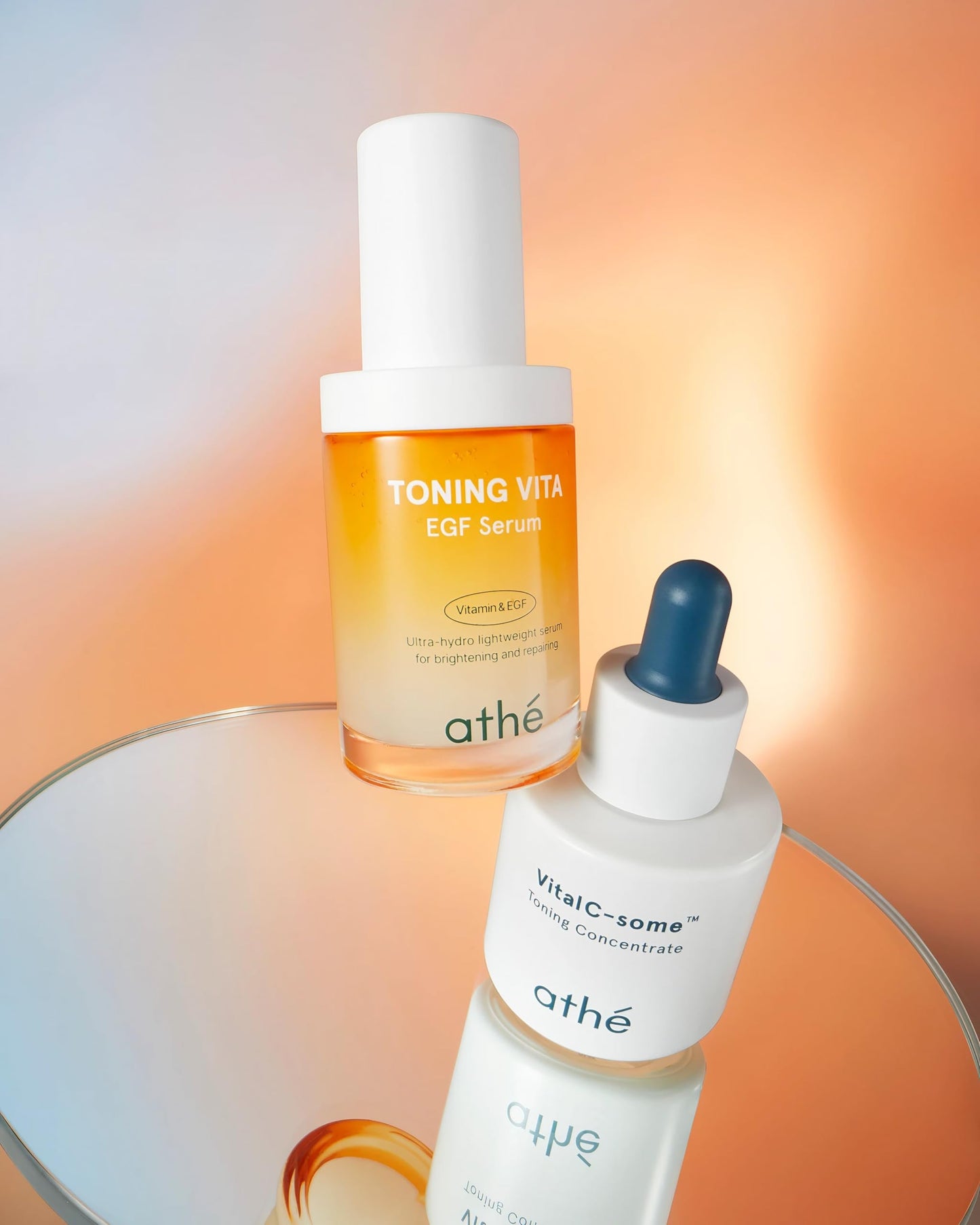 ATHE Toning Vita EGF Serum - Korean Skin Repairing Serum with Vitamin C - Hydrating & Soothing Hypoallergenic Ampoule for Day & Night Use, 1.01 fl.oz.