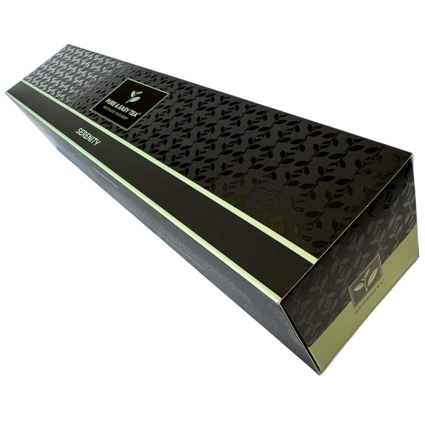 Pure And Easy Tea, Serenity Herbal Tea Sampler, 15 Count Caffeine-Free Variety with 5 Flavors, Natural Loose Leaf Blends in BPA-Free Pyramid Bags, Wellness Gift Box, 49.5g