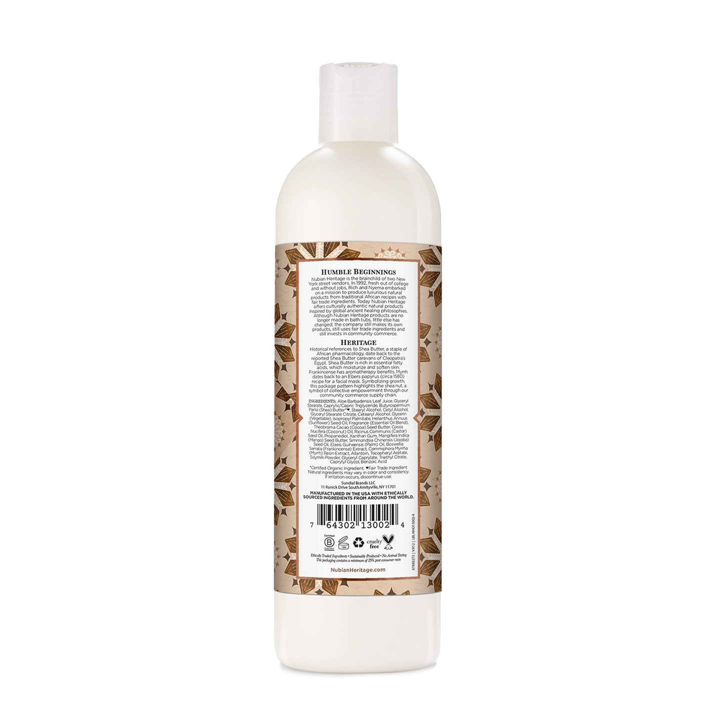 Nubian Heritage Body Wash for Dry Skin Raw Shea Butter Paraben Free Body Wash, 13 Fl Oz (Pack of 2)