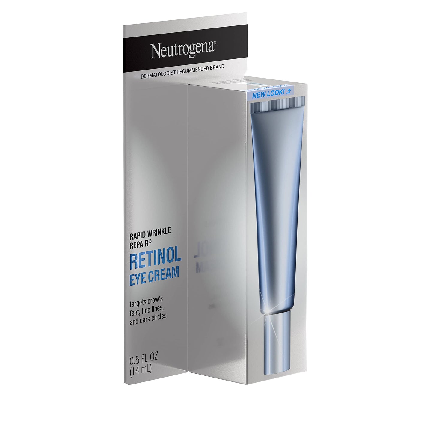 Neutrogena Rapid Wrinkle Repair Retinol Anti-Wrinkle Eye Cream for Dark Circles, Daily Eye Wrinkle Cream with Hyaluronic Acid & Retinol, Paraben-Free, 0.5 fl. oz