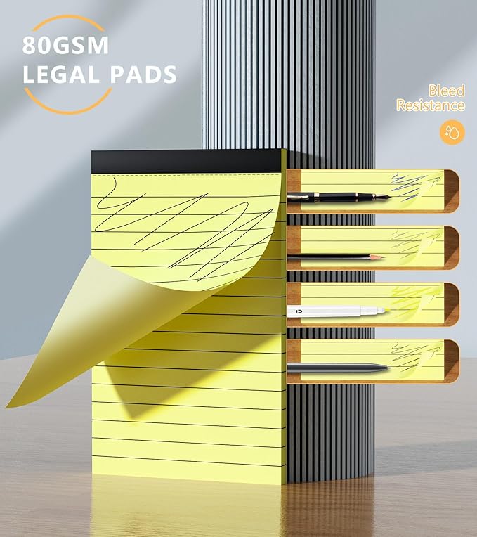 12 Pack Note Pads 3x5 Inch, Small Notepad, Pocket Notepads for Daily Planning, Memo Pads Lined Paper for Grocery List Shopping List, Perforated Yellow Writing Pads, Scratch Pads, 30 Sheet/Note Pad