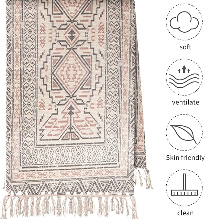 Cifupy Handmade Organic Yoga Mat made with Organic Cotton Yoga Mat - Non Slip Hand-Woven Foldable Yoga Rug Provides Excellent Comfort, Traction & Support for Indoor & Outdoor Use - 24 x 72 Inches