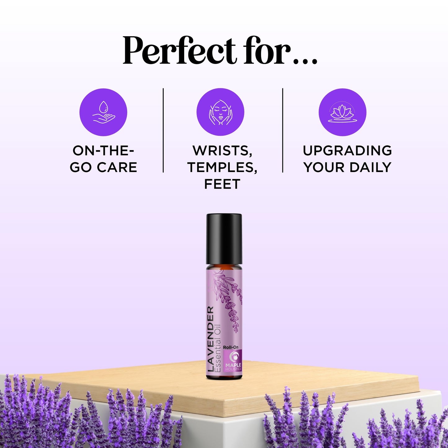 Lavender Essential Oil Roll On - Calming Aromatherapy Oil Roller for Sleep Headaches and Relaxation - Natural Pre-Diluted Sleep Oil for Nighttime Relaxation with Lavender Essential Oil for Skin