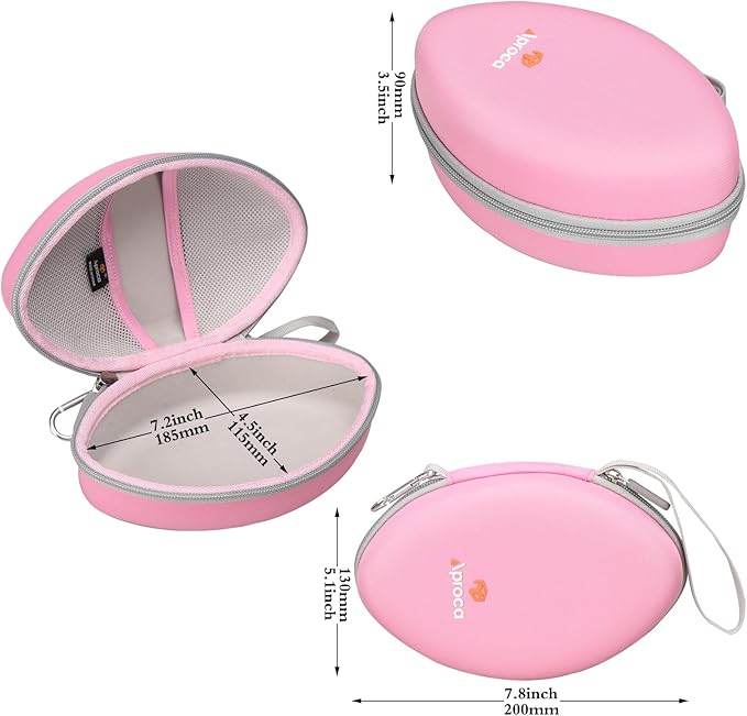Aproca Headphones Case Compatible with AILIHEN MS300 / Artix CL750 / AILIHEN C8 Over-Ear Headphones, Portable Headset Bag-Pink