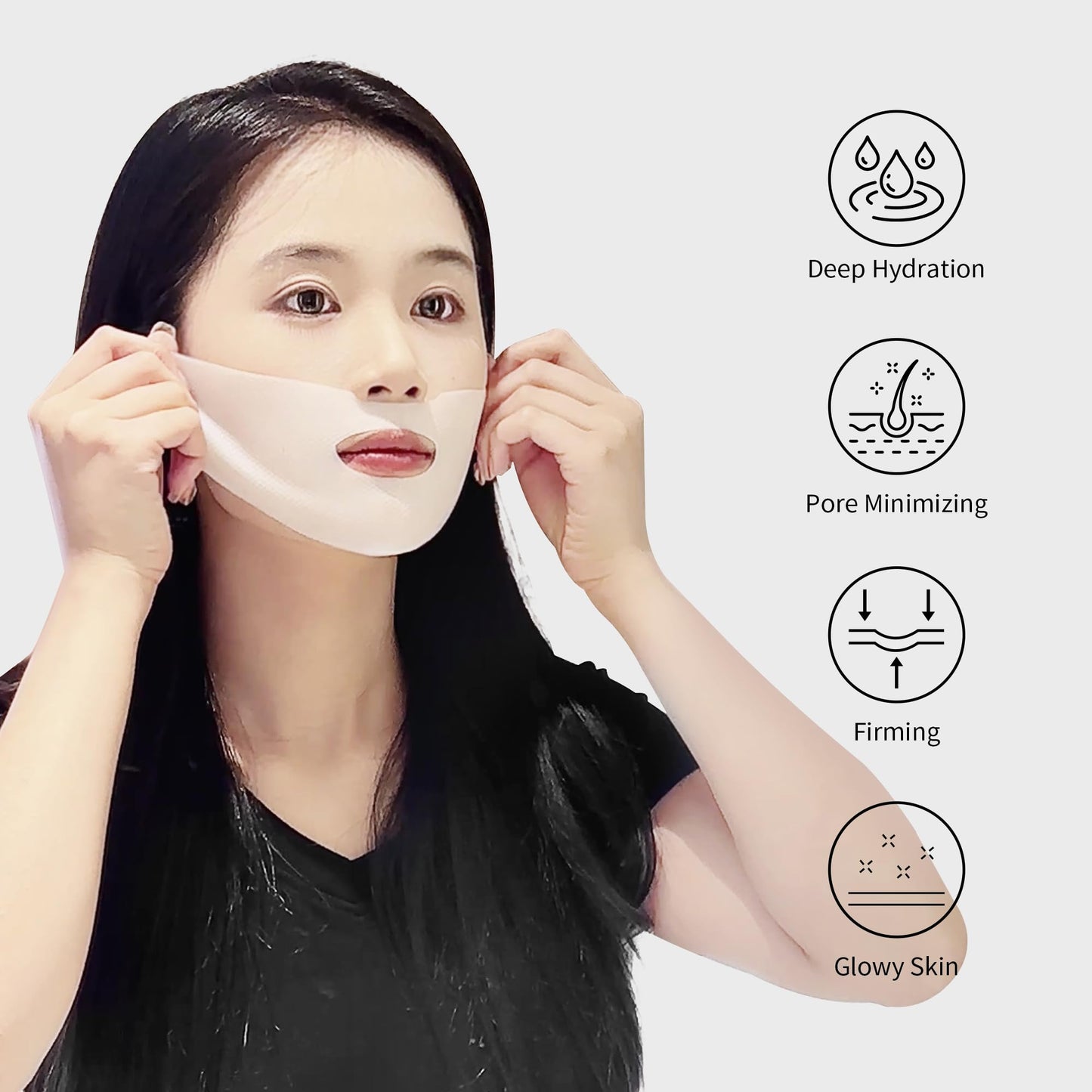 POUQUR 5PCS Bio-Collagen Real Deep Mask, Hydrating Overnight Hydrogel Mask, Anti-Aging,Pore Minimizing, Firming,Absorbs dirt deep inside face.
