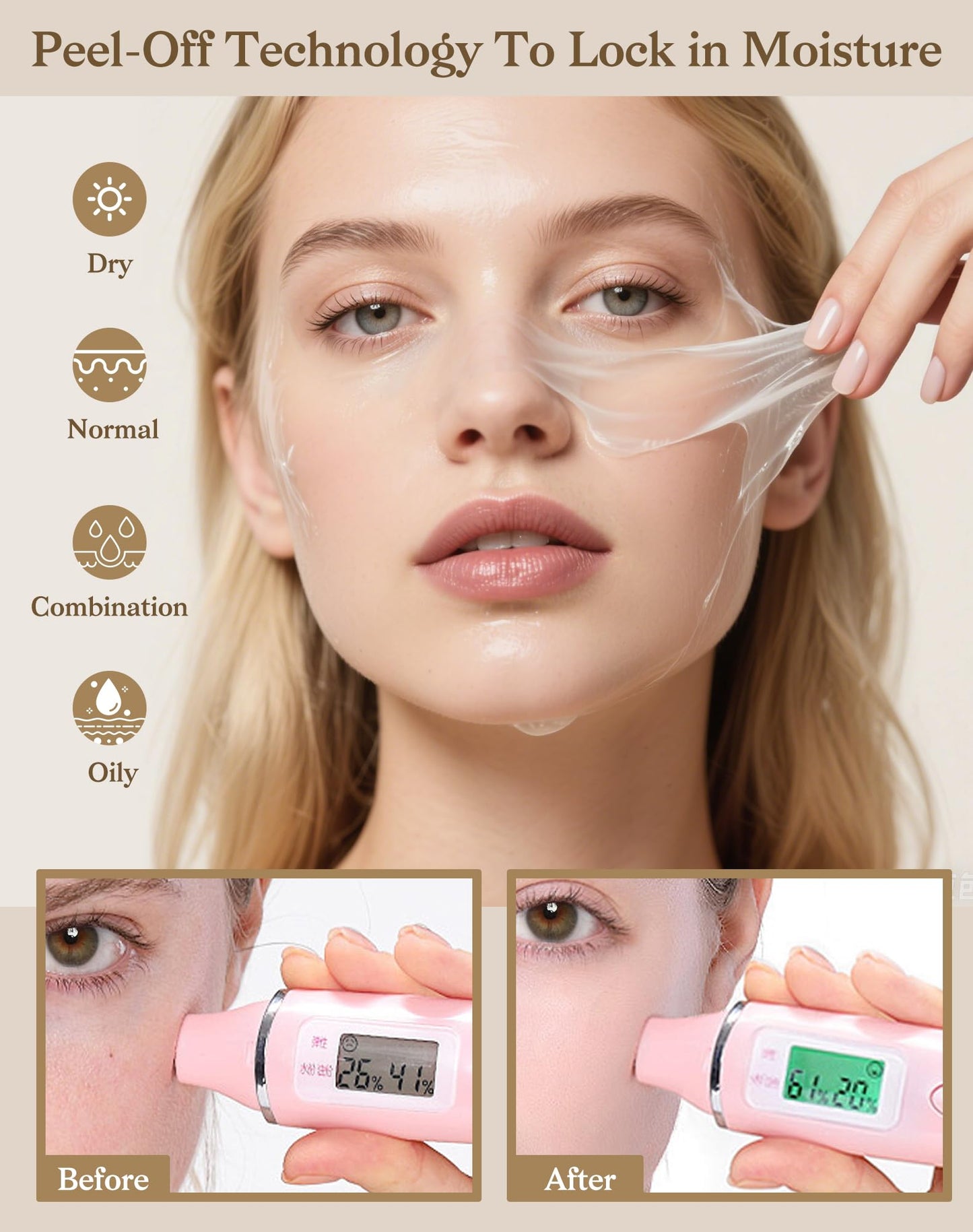 dewyhour Collagen Night Wrapping Mask, Rice Mask for Face, Peel Off Face Mask for Elasticity, Hydrating & Glow, Korean Skin Care, 2.53 FL.OZ