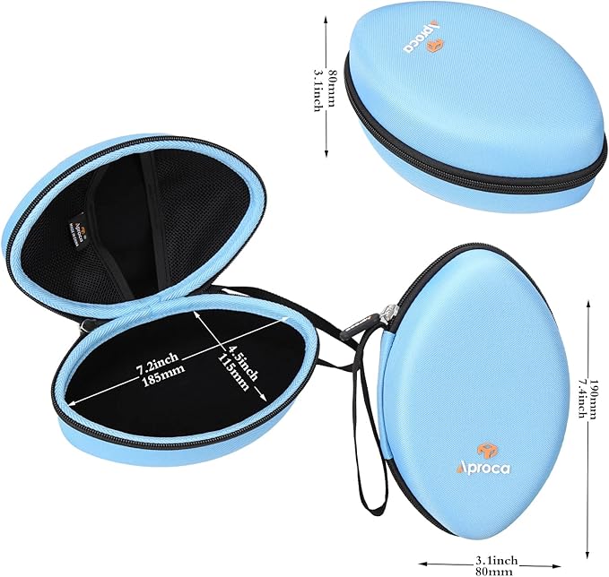 Aproca Hard Travel Storage Case for AILIHEN C8 / Tribit XFree Tune Headphones Folding Lightweight Headset (Blue)