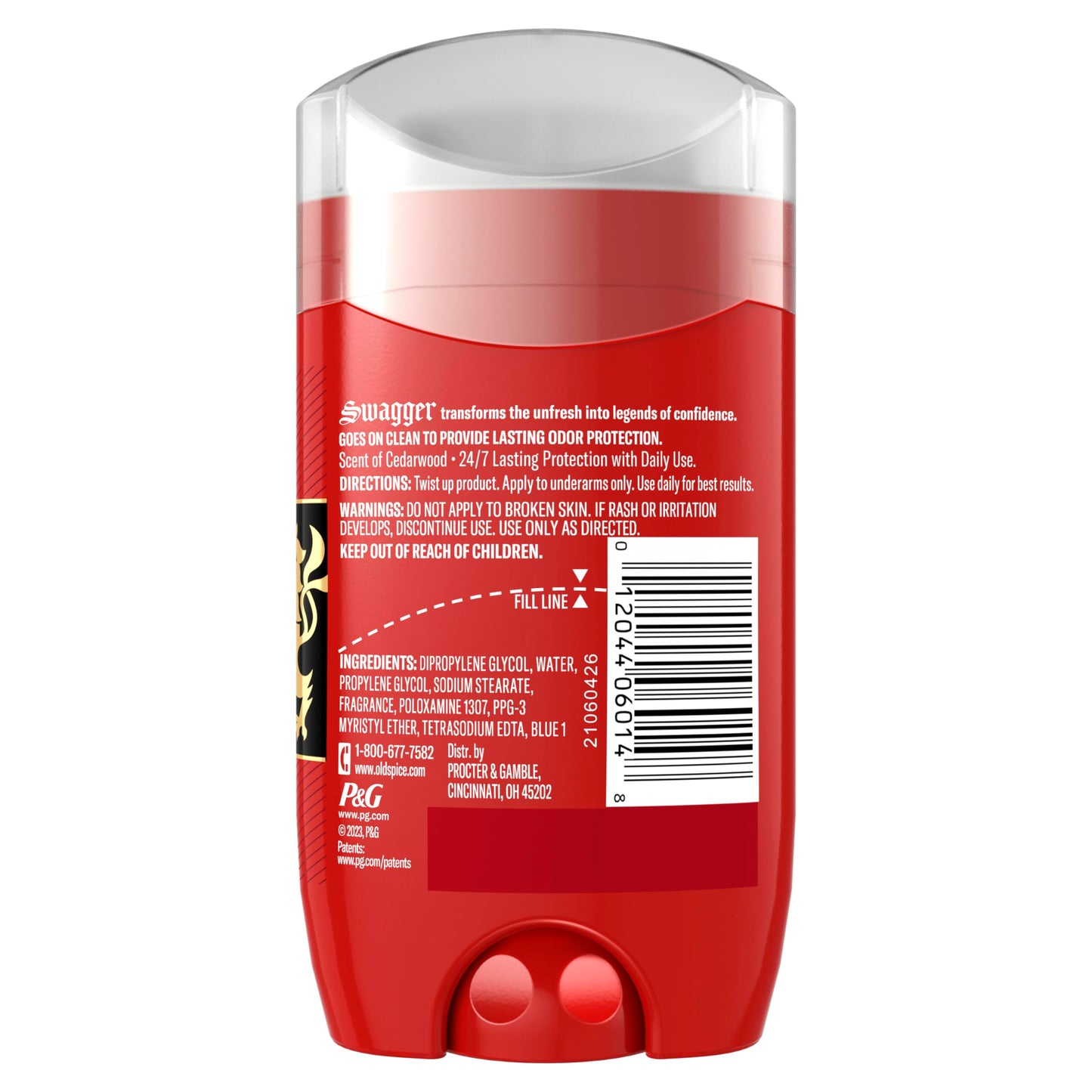 Old Spice Aluminum Free Deodorant for Men, 24/7 Odor Protection, 24/7 Freshness & Lasting Scent, Swagger with Cedarwood Scent, 3.8 oz (Pack of 3)