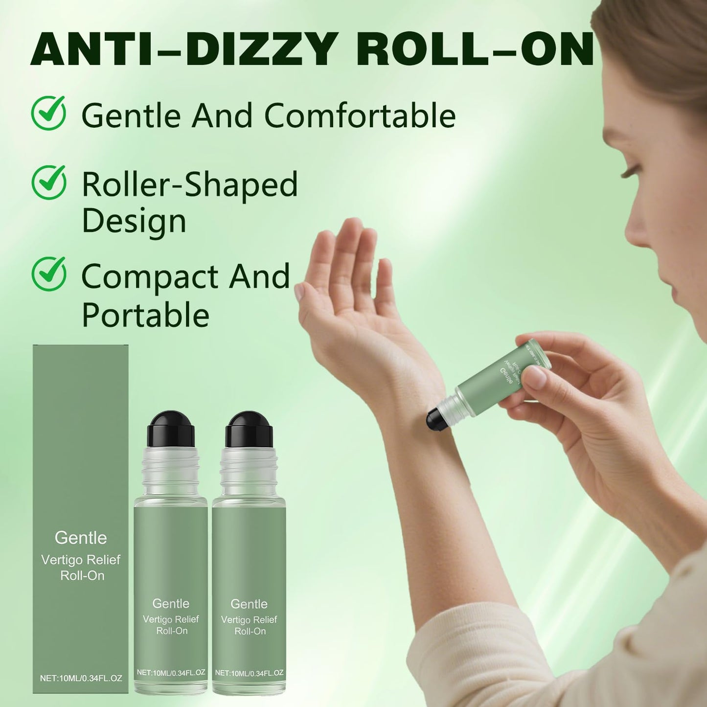2PCS Vertisooth Anti-Dizzy Roll-On, Vertisoothe Roll-On Antimareos, Natural Ingredients, Fast-Acting Essential Oils
