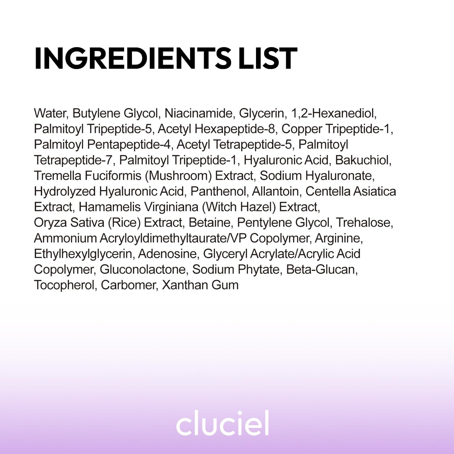 cluciel Niacinamide Peptide Serum I Repairing Serum, Targets Dullness, Dark Spots, Hyperpigmentation, Blemishes, Pore Care, Korean Glass skin (50ml / 1.69 fl.oz)
