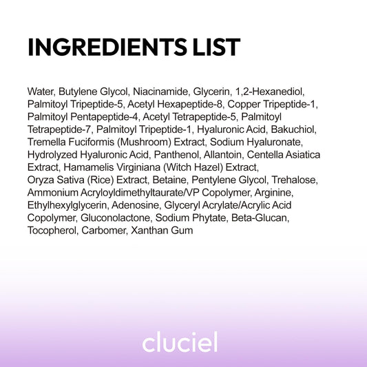 cluciel Niacinamide Peptide Serum I Repairing Serum, Targets Dullness, Dark Spots, Hyperpigmentation, Blemishes, Pore Care, Korean Glass skin (50ml / 1.69 fl.oz)