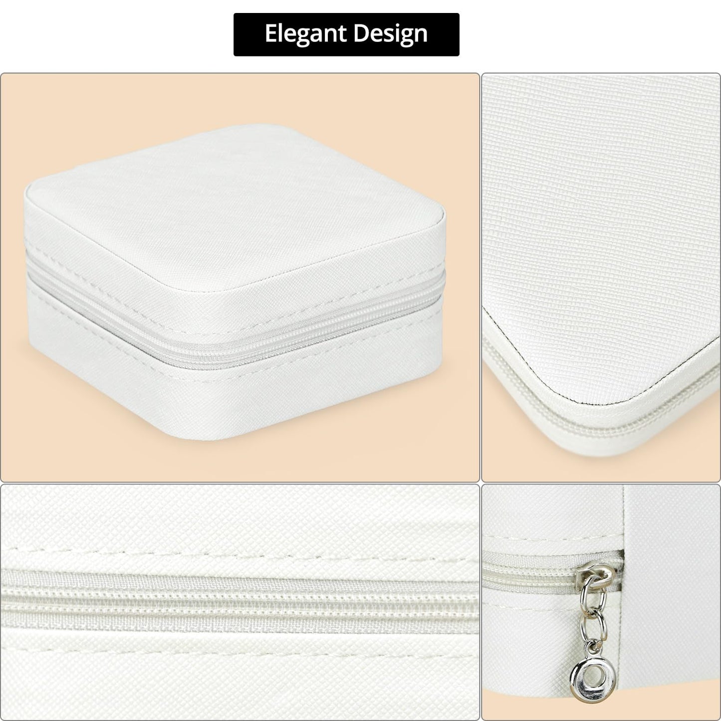 QWORK Travel Jewelry Case - 6 Pack Small Jewelry Travel Organizer Box, Compact Bridesmaid Gift - Mini Storage Case