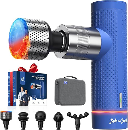 BOB AND BRAD A7 Pro Massage Gun with Heat and Cold Therapy, 11mm Amplitude Mini Massage Gun Deep Tissue Portable, Professional Muscle Massager for Pain Relief, Gift for Dad Mom