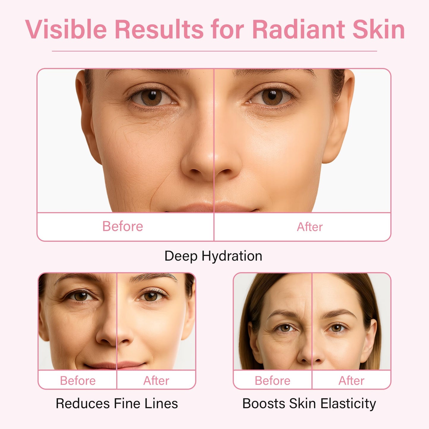 DERMIC Bio-Collagen Face Mask – Hydrating & Firming Korean Sheet Mask with Hyaluronic Acid, Anti-Aging Overnight Skincare, Pore Minimizing & Moisturizing Treatment, 32g, 4 Pack