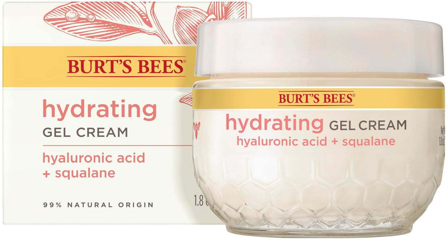 Burt's Bees Truly Glowing Replenishing Gel Cream, Moisturizer with Hydrate and Glow Complex for Normal and Combination Skin, 1.8 Fluid Ounces (Packaging May Vary)