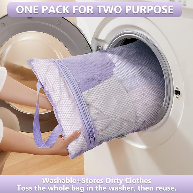 8 Set Packing Cubes for Travel, Gifts for Women Mom,Anti-Tearing Suitcase Organizer for Luggage with Shoe & Hanging Toiletry Bag,OlarHike Vacation Essentials & Accessories for Cruise Ship,Light Purple