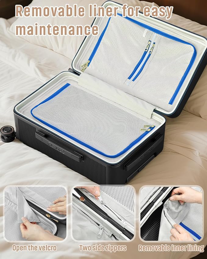 Joyway Luggage Sets 2 Piece, 22 Inch Carry On Luggage and 26 Inch Trunk Checked Luggage with Cup Holder, Lightweight Hardside Suitcase with Pressure-resistant Frame, Shock Absorbing Wheel and TSA Lock