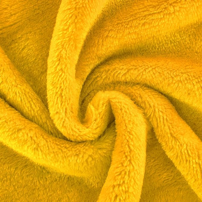 JIAHANNHA Mustard Yellow Throw Blanket Fleece Blanket 60"x80",Super Soft Cozy Plush Throw Blanket for Couch Sofa Bed,Warm and Lightweight Velvet Bed Blankets for Adults