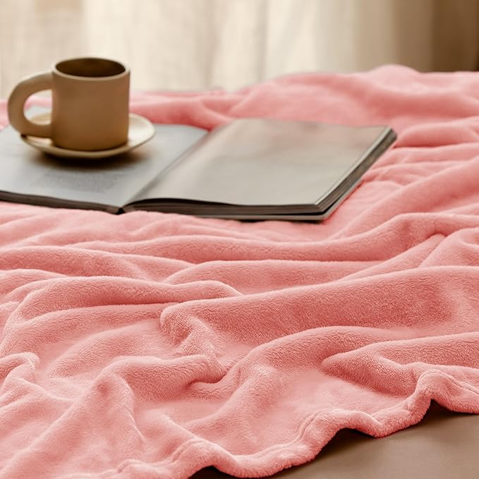 Bedsure GentleSoft Fleece King Size Blankets for Bed Pink - Soft Lightweight Plush Cozy Fuzzy Luxury Microfiber, 108x90 inches
