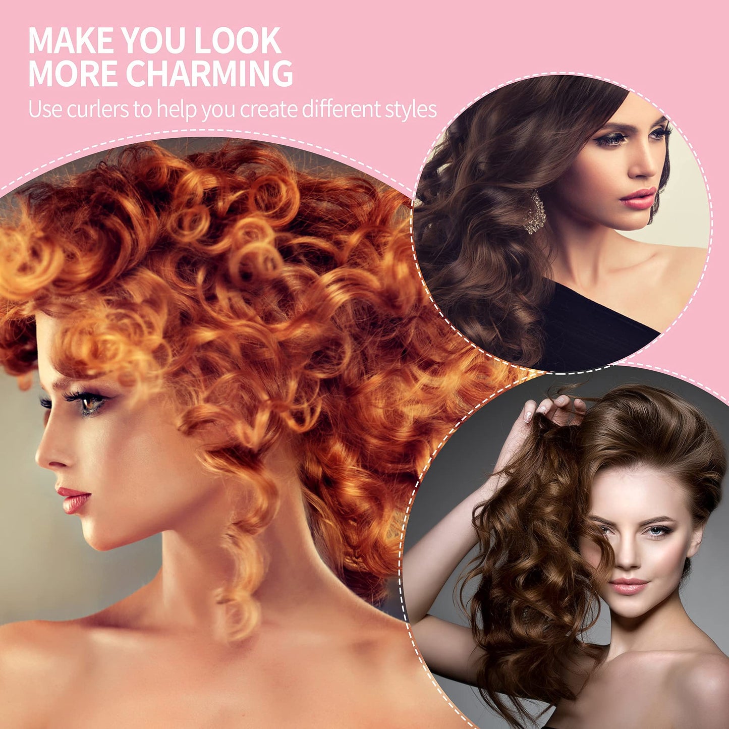 30PCS 9.45" Flexi Rods Curlers Set for Short and Long Hair, No Heat Foam Rollers with Steel Comb Buytta